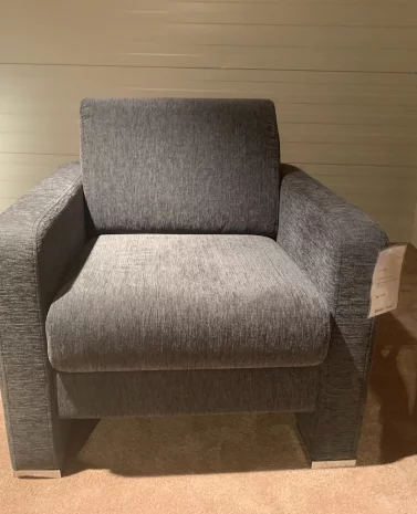 Fauteuil in stof antraciet